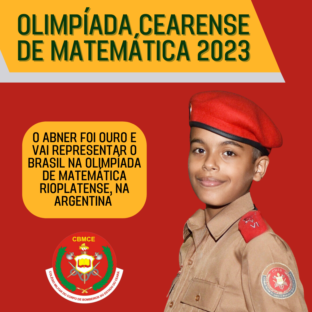 Aluno do CMCB é ouro na Olimpíada Cearense de Matemática 2023