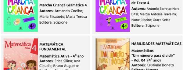 CMCB – Listagem de livros didáticos & paradidáticos | 2026