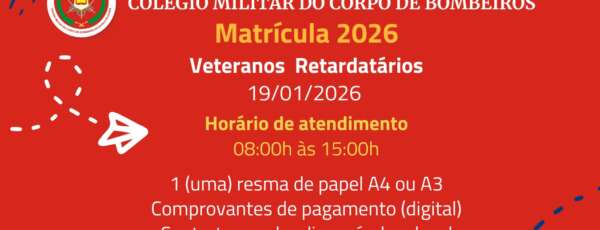 CMCB Matrícula dos veteranos