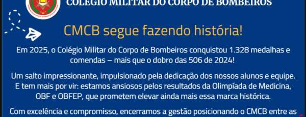 CMCB conquista 1328 medalhas em 2025